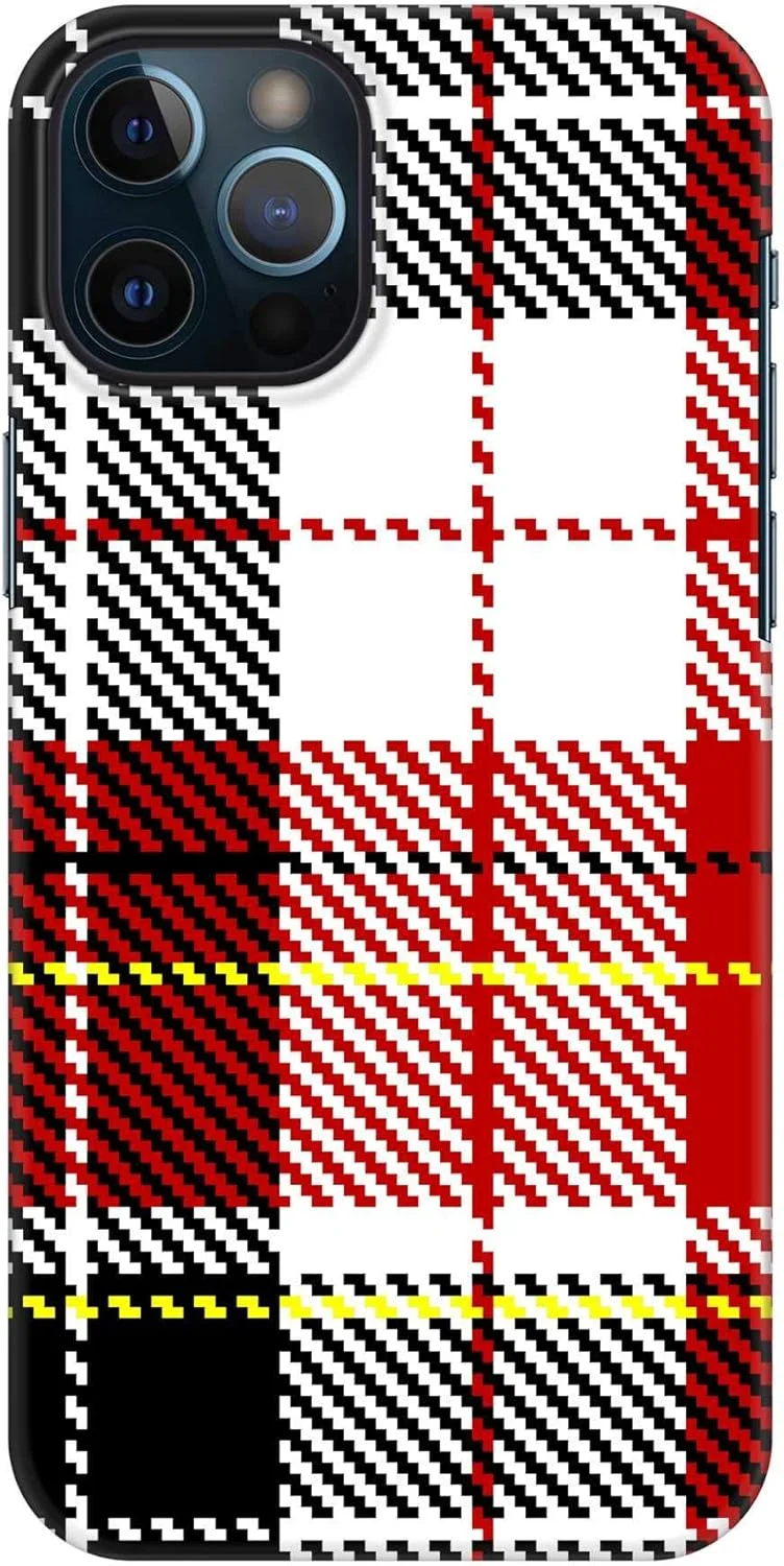 قاب محافظ باریک و مقاوم Stylizedd سازگار با Apple iPhone 12 Pro، سری کلاسیک، کاور موبایل سفارشی، محافظ PC سخت با روکش مات - English Flannel