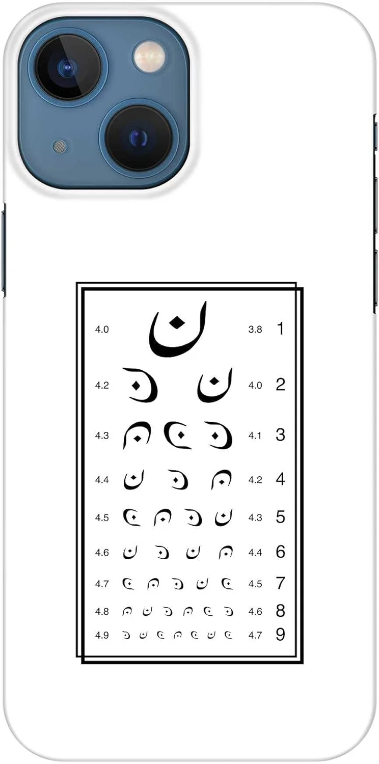 قاب محافظ گوشی موبایل استایلیزد مدل SlimSnap Classic Series سازگار با آیفون 13 مینی، پوشش سخت PC با روکش مات و طرح چاپی [طراحی شده برای آیفون 13 مینی اپل] - طرح تست چشم