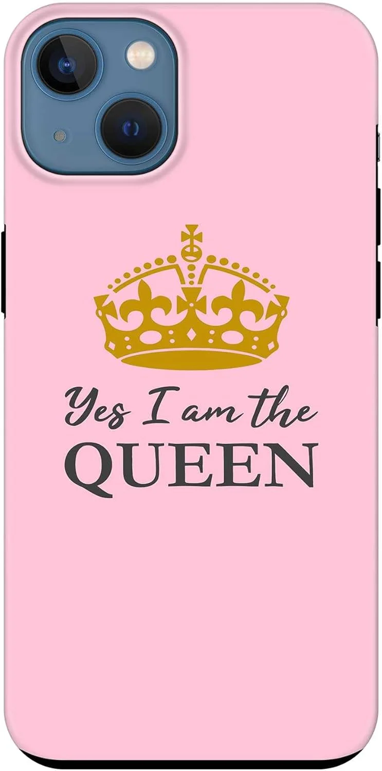 قاب محافظ سری Tough Pro استایلیزد، سازگار با گوشی اپل آیفون 14 پلاس، پوشش موبایل سفارشی دو لایه PC + TPU با محافظ داخلی TPU و روکش مات - بله من ملکه هستم قاب محافظ سری Tough Pro استایلیزد، سازگار با گوشی اپل آیفون 14 پلاس، پوشش موبایل سفارشی دو لایه PC + TPU با محافظ داخلی TPU و روکش مات - بله من ملکه هستم