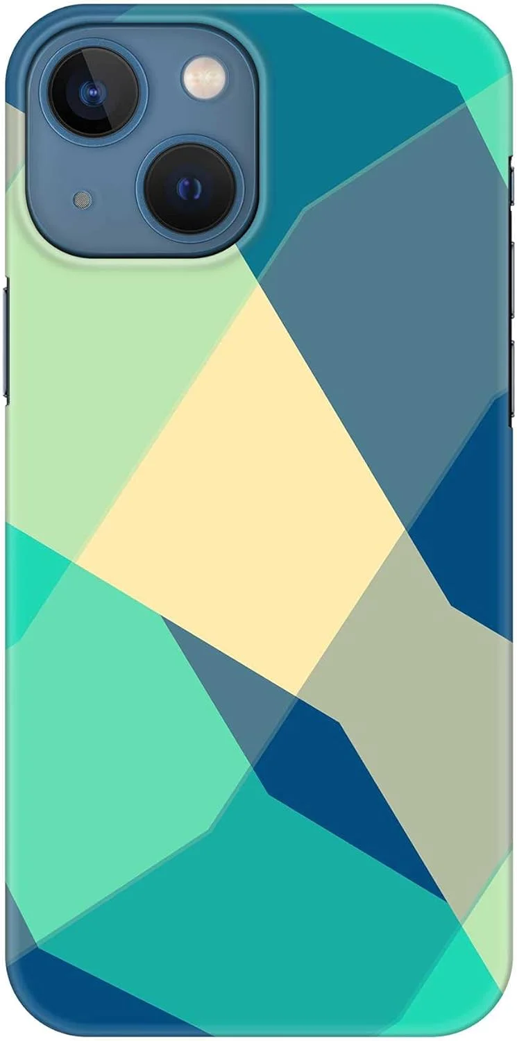 کاور موبایل طرح‌دار سازگار با آیفون 13 مینی، سری SlimSnap Classic، محافظ PC سخت با روکش مات [طراحی شده برای Apple iPhone 13 Mini] - طرح شطرنجی آبی