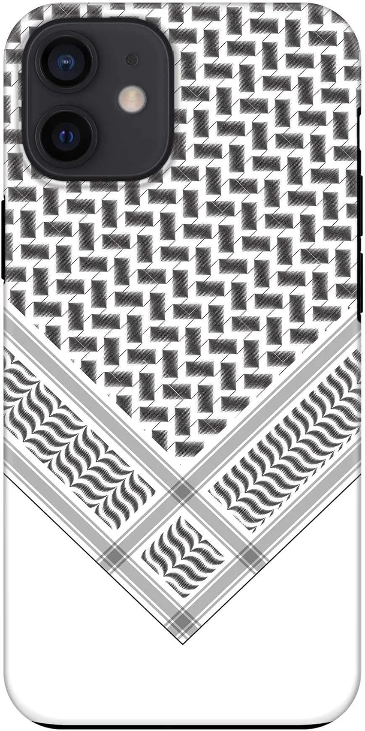 قاب محافظ موبایل استایلیزد، سازگار با آیفون 12/12 پرو، سری Tough Pro، دو لایه، ترکیبی از PC + TPU، محافظ صفحه نمایش با روکش مات [طراحی شده برای آیفون 12 اپل] - شماغ پیروزی (مشکی)