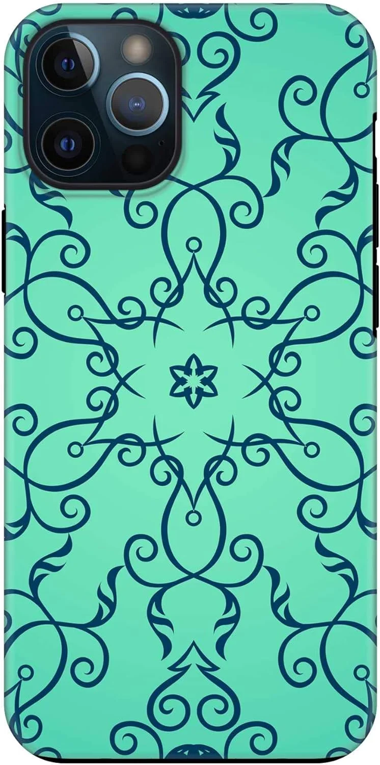 قاب محافظ موبایل استایلیزد، سازگار با آیفون 12 پرو/آیفون 12، سری Tough Pro، دو لایه، ترکیبی از PC + TPU، محافظ صفحه نمایش مات، طرح ستاره عربی [طراحی شده برای آیفون 12 پرو اپل]