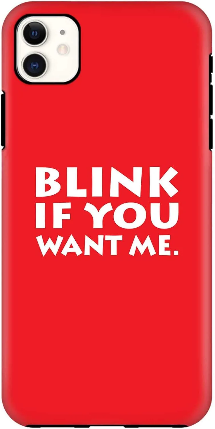 قاب محافظ موبایل طرح دار دولایه سری Tough Pro، ترکیبی از PC + TPU با محافظت داخلی TPU و روکش مات [طراحی شده برای Apple iPhone 11] - اگر من را می خواهید چشمک بزنید