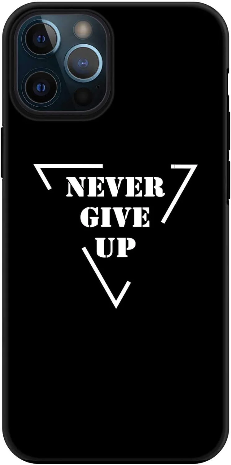 کاور محافظ موبایل مدل Stylizedd Tough Pro Series سازگار با آیفون 12 پرو / آیفون 12، دو لایه، ترکیبی از PC + TPU، محافظ صفحه نمایش با روکش مات [طراحی شده برای آیفون 12 پرو] - هرگز تسلیم نشو