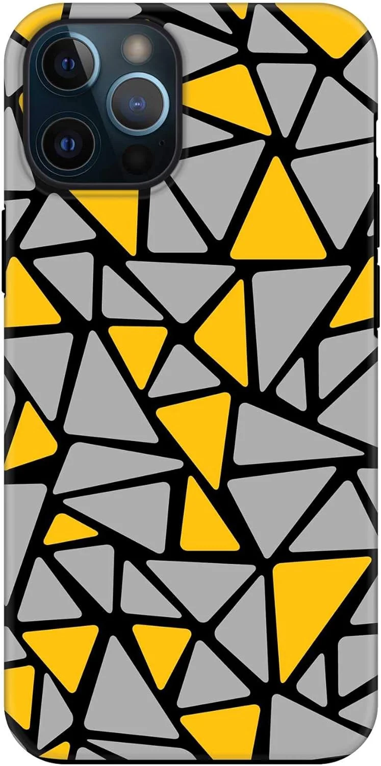 قاب محافظ موبایل استایلیزد مناسب برای آیفون 12 پرو/آیفون 12 سری Tough Pro، دولایه، ترکیبی از PC + TPU، محافظ صفحه نمایش با روکش مات [طراحی شده برای اپل آیفون 12 پرو] - طرح Triabstract