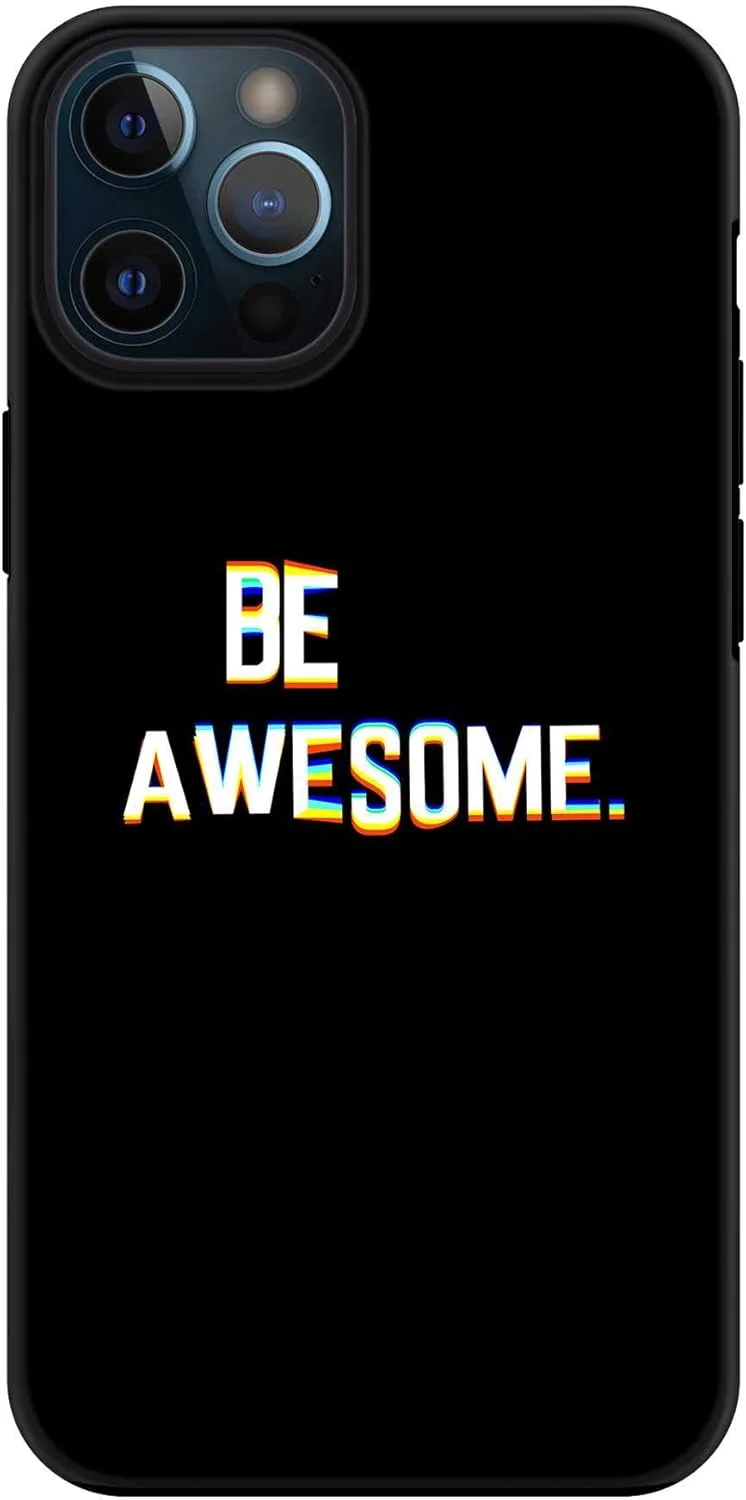 قاب محافظ موبایل استایلیزد، سازگار با آیفون 12 پرو / آیفون 12، سری Tough Pro، دو لایه، ترکیبی از PC + TPU، محافظ صفحه نمایش، پرداخت مات، طرح چاپی [طراحی شده برای اپل آیفون 12 پرو] - فوق العاده باشید