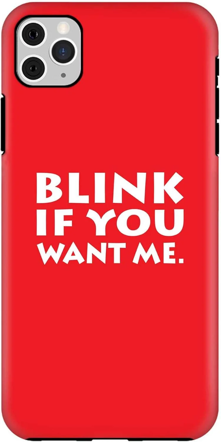 قاب محافظ موبایل طرح دار سری Tough Pro، دولایه، ترکیبی از PC + TPU با محافظ داخلی TPU و روکش مات [طراحی شده برای Apple iPhone 11 Pro Max] - اگر من را می خواهی چشمک بزن