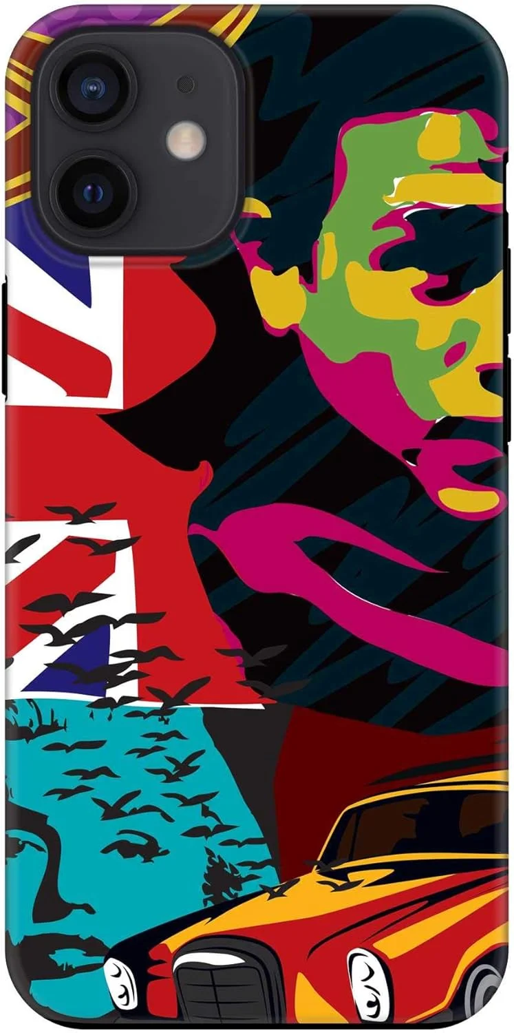 قاب محافظ موبایل مدل Stylizedd سازگار با آیفون 12 مینی، سری Tough Pro، دولایه، ترکیبی از PC + TPU، دارای محافظ داخلی TPU با روکش مات - جاسوس رترو