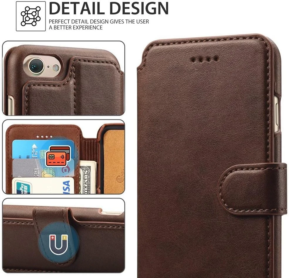 کیف پول چرمی ایوینر مناسب برای آیفون 7/8 پلاس 5.5 اینچ، با قفل مغناطیسی، استند محافظ و جای کارت، محافظت 360 درجه، مناسب برای گوشی های آیفون 8/7 پلاس 5.5 اینچ تولید سال 2016 و 2017 کیف پول چرمی ایوینر مناسب برای آیفون 7/8 پلاس 5.5 اینچ، با قفل مغناطیسی، استند محافظ و جای کارت، محافظت 360 درجه، مناسب برای گوشی های آیفون 8/7 پلاس 5.5 اینچ تولید سال 2016 و 2017