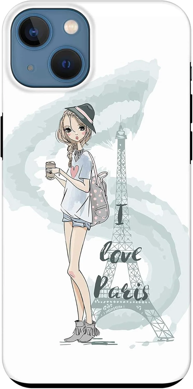 قاب محافظ سری Tough Pro استایلیزد، سازگار با Apple iPhone 14، پوشش موبایل سفارشی دو لایه PC + TPU با محافظ TPU داخلی، پرداخت مات - من عاشق پاریس هستم قاب محافظ سری Tough Pro استایلیزد، سازگار با Apple iPhone 14، پوشش موبایل سفارشی دو لایه PC + TPU با محافظ TPU داخلی، پرداخت مات - من عاشق پاریس هستم