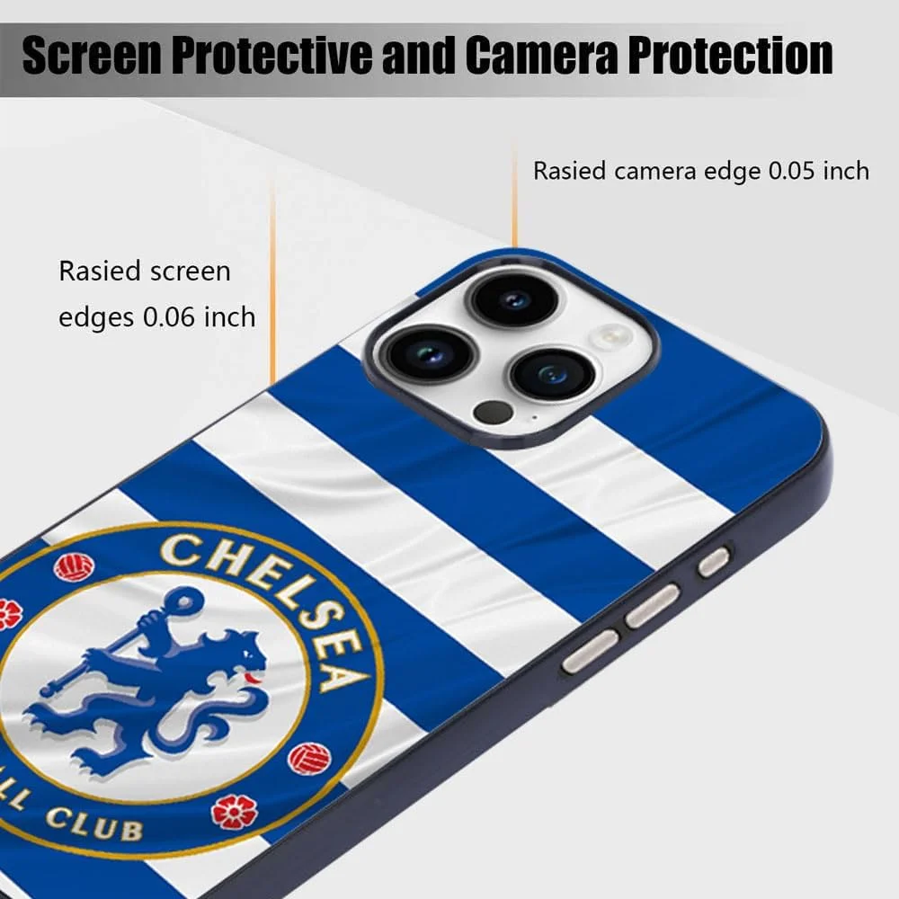 کاور پشتی موبایل با طرح باشگاه فوتبال چلسی برای اپل آیفون ۱۳ پرو مکس، چند رنگ