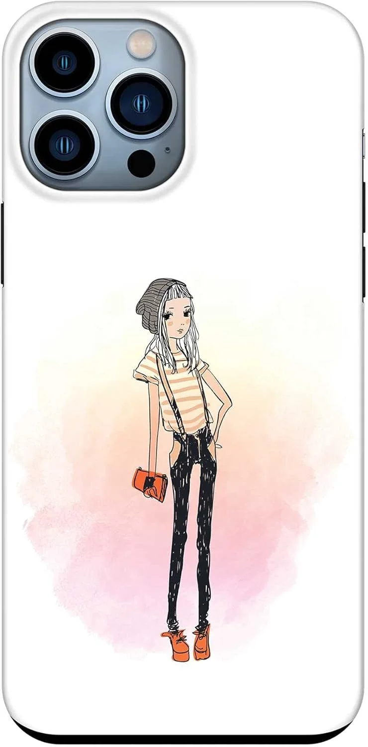 قاب محافظ سری Tough Pro استایلیزد، سازگار با Apple iPhone 14 Pro Max، پوشش موبایل سفارشی دو لایه PC + TPU با محافظ داخلی TPU، پرداخت مات - هیپستر شیک