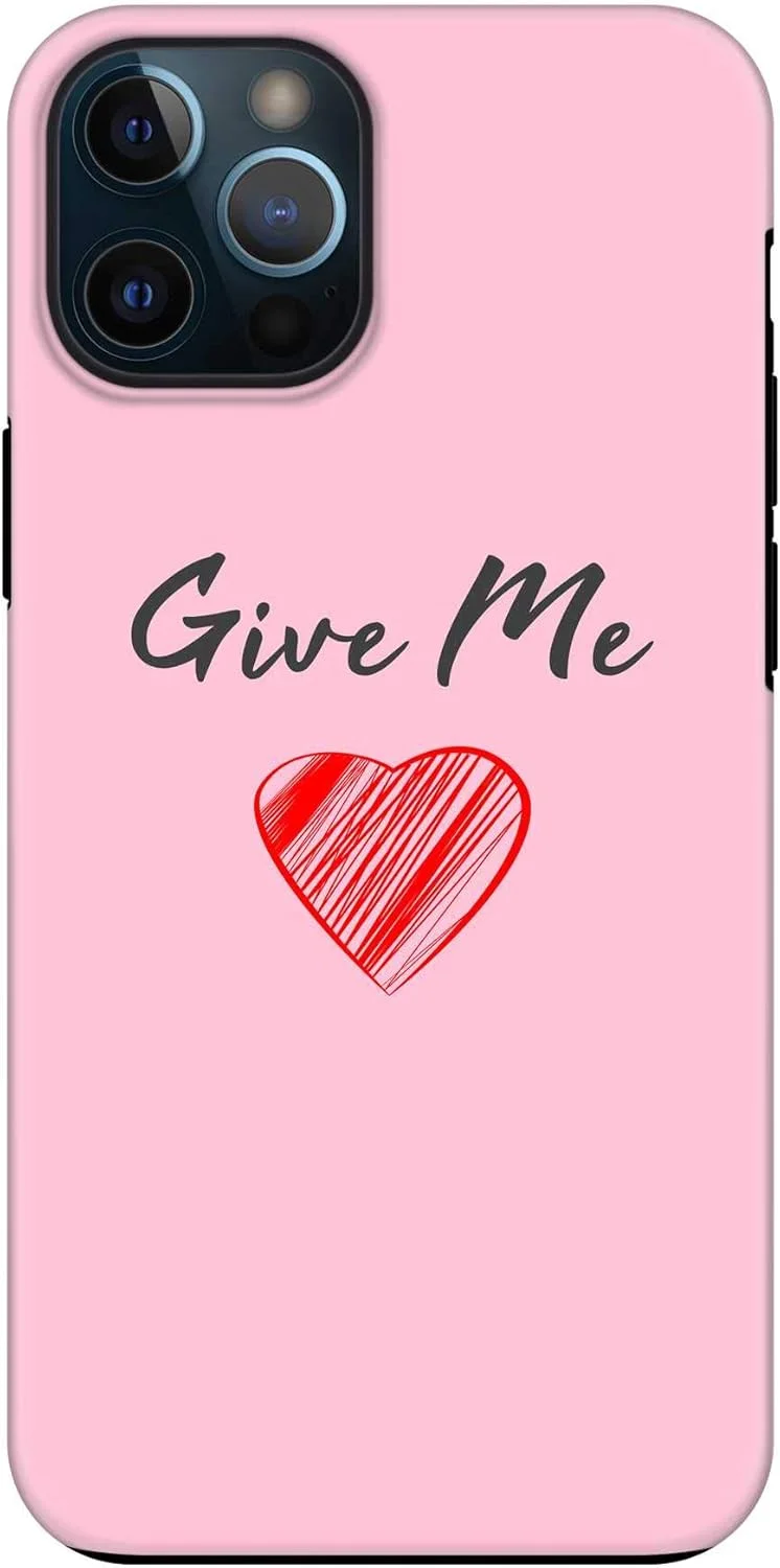 قاب محافظ موبایل استایلیزد سازگار با آیفون 12 پرو / آیفون 12 سری Tough Pro، دو لایه، ترکیبی از PC + TPU، محافظ صفحه نمایش با روکش مات [طراحی شده برای اپل آیفون 12 پرو] - به من عشق بده