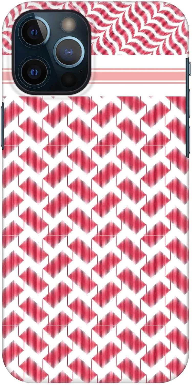 قاب محافظ باریک و ضربه گیر Stylizedd سازگار با Apple iPhone 12 Pro Max، سری کلاسیک، کاور موبایل سفارشی، محافظ PC سخت با روکش مات طرح شماغ (قرمز) [قاب طراحی شده برای iPhone 12 Pro Max]