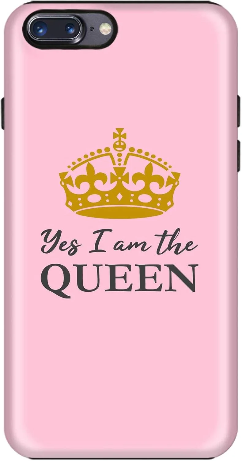 قاب محافظ موبایل دو لایه سخت و مقاوم سری Pro با پوشش داخلی TPU و چاپ مات [طراحی شده برای Apple iPhone 8 Plus] - بله من ملکه هستم