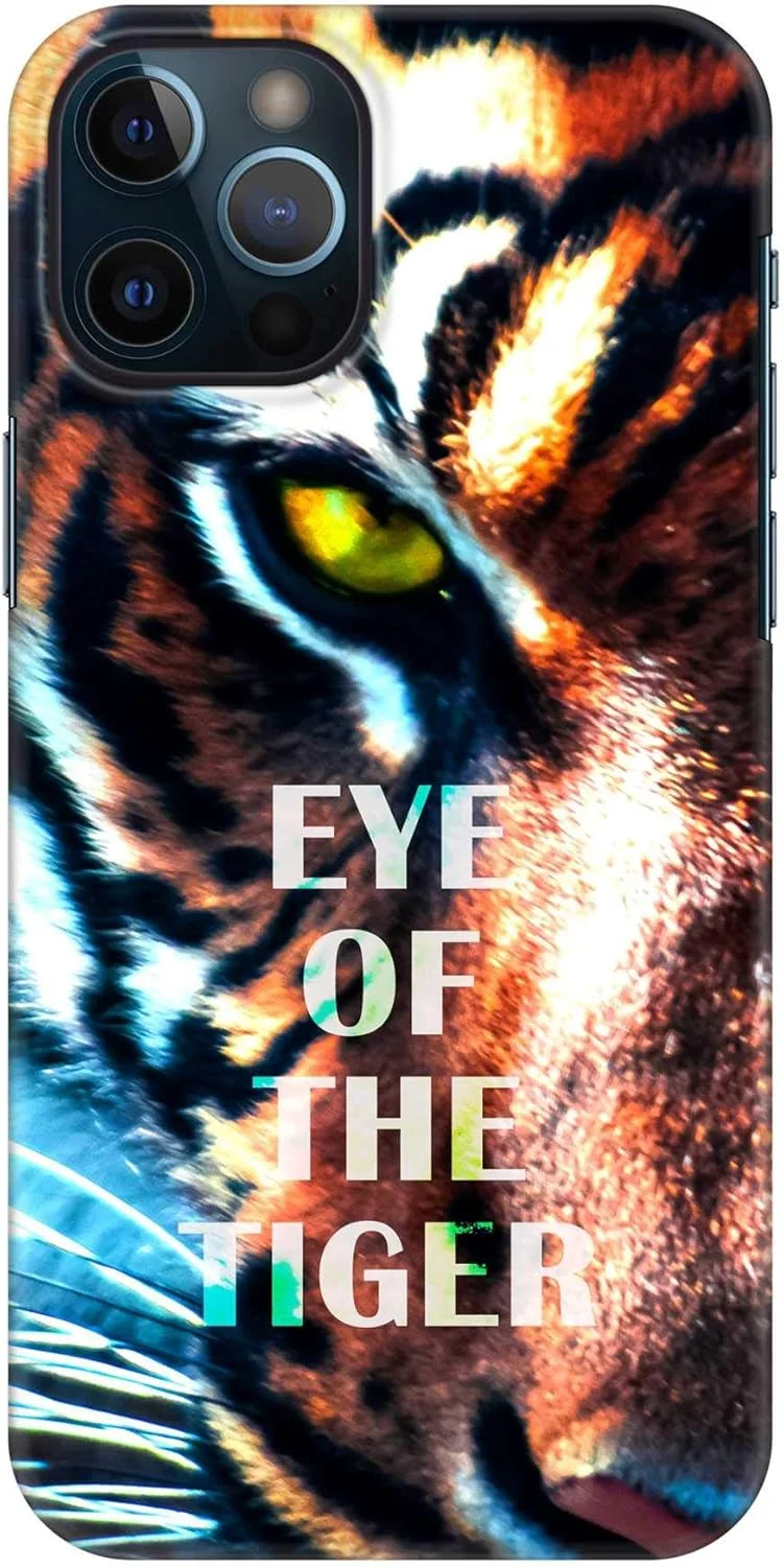 کاور محافظ باریک و مقاوم Stylizedd سازگار با Apple iPhone 12 Pro Max، سری کلاسیک، کاور موبایل سفارشی، محافظ PC سخت با روکش مات [کاور طراحی شده برای iPhone 12 Pro Max] - چشم ببر