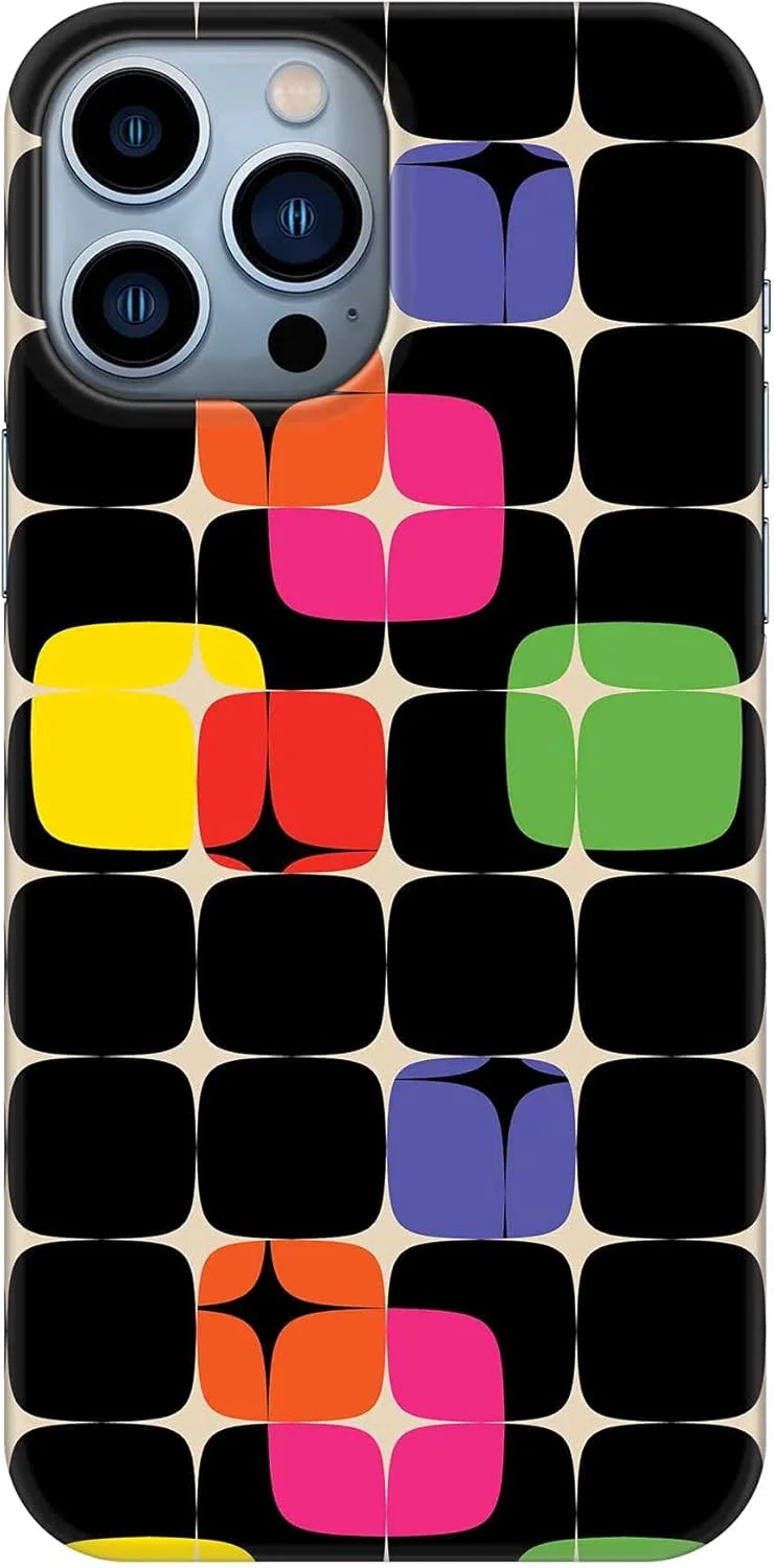 قاب محافظ باریک و کلاسیک موبایل Stylizedd سازگار با آیفون 13 پرو مکس، پوشش سخت PC با روکش مات و طرح دار [طراحی شده برای اپل آیفون 13 پرو مکس] - ستاره دهه 70