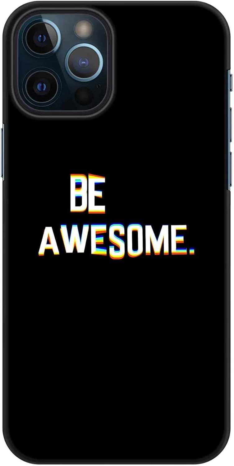 قاب محافظ باریک و مقاوم سازگار با Apple iPhone 12 Pro Max، سری کلاسیک، کاور موبایل سفارشی، محافظ PC سخت با روکش مات [قاب طراحی شده برای iPhone 12 Pro Max] - فوق العاده باشید