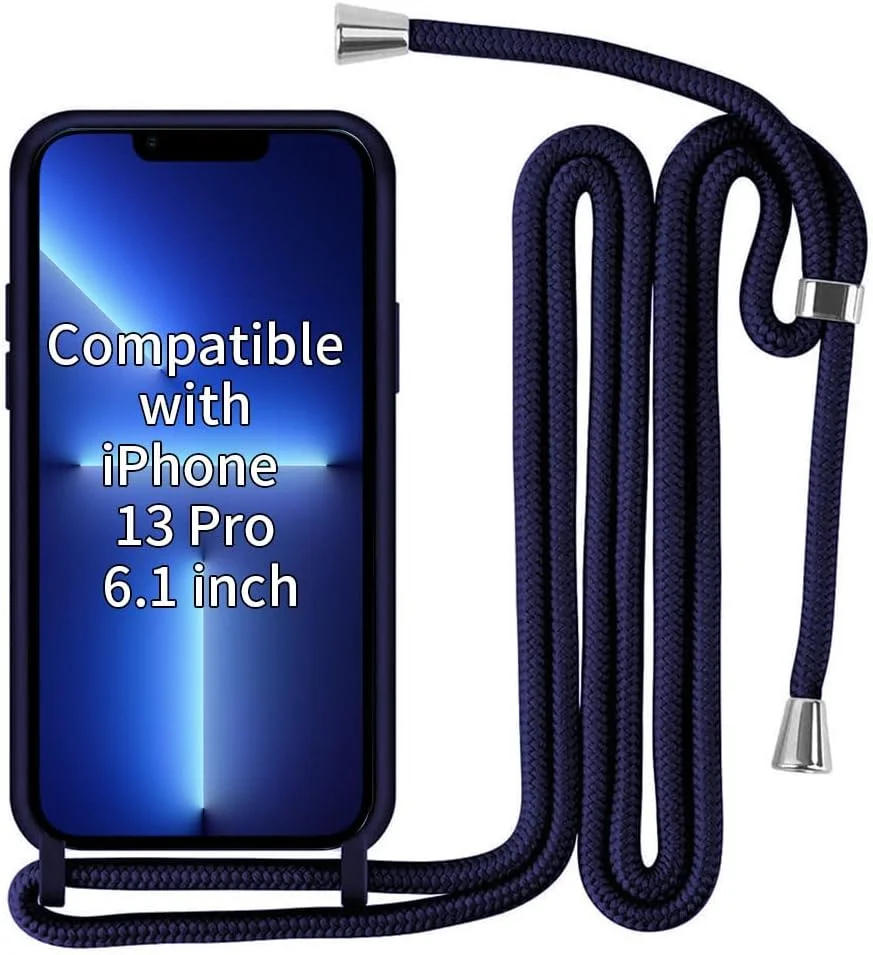 کاور محافظ گوشی آیفون 13 پرو INFOSUN، مقاوم در برابر خراش و ضربه، ساخته شده از TPU، دارای بند گردنی - آبی تیره کاور محافظ گوشی آیفون 13 پرو INFOSUN، مقاوم در برابر خراش و ضربه، ساخته شده از TPU، دارای بند گردنی - آبی تیره