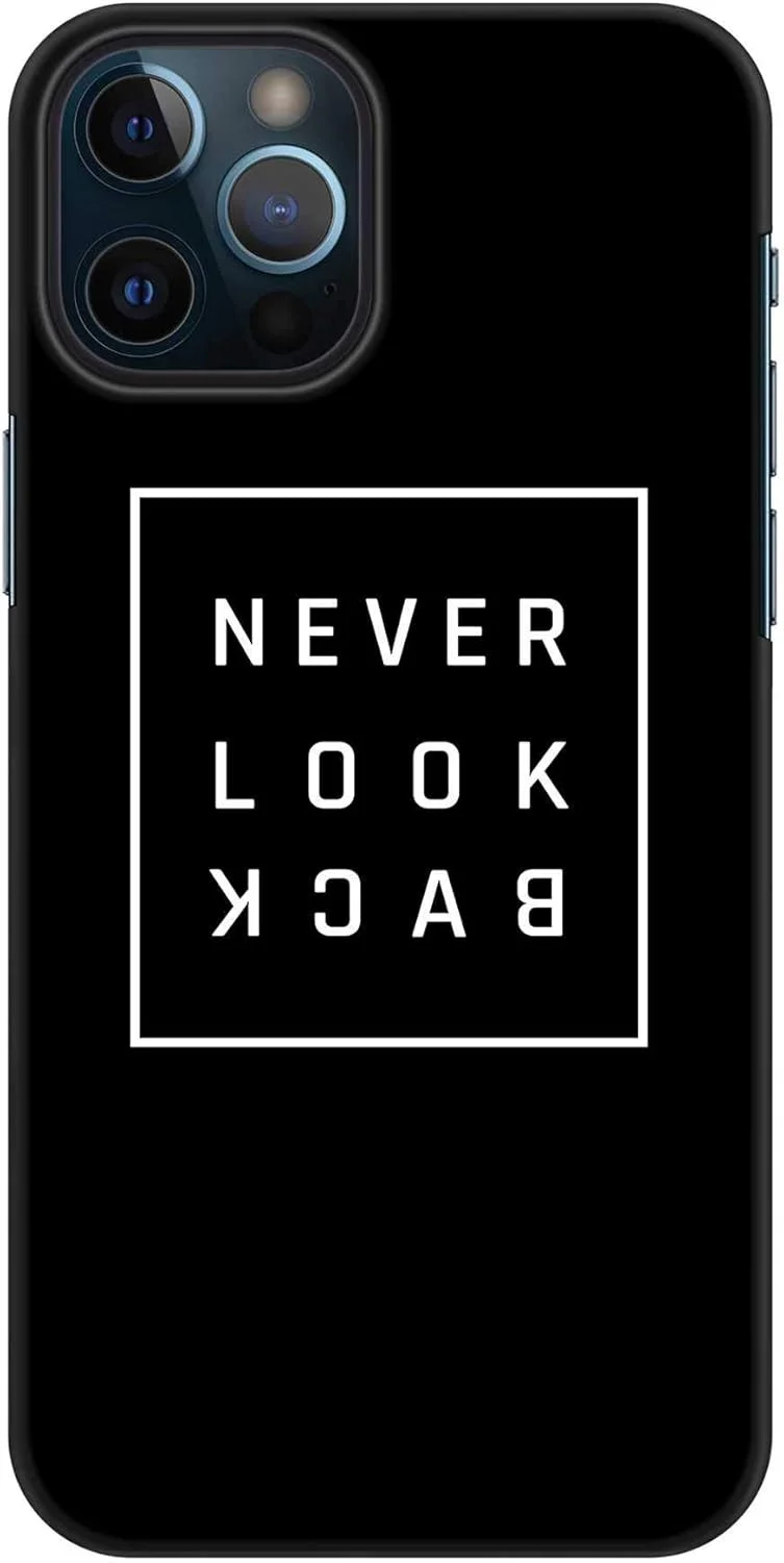 قاب محافظ باریک و محکم Stylizedd سازگار با Apple iPhone 12 Pro Max، سری کلاسیک، کاور موبایل سفارشی، محافظ PC سخت با روکش مات، طرح چاپی [قاب طراحی شده برای iPhone 12 Pro Max] - هرگز به عقب نگاه نکن