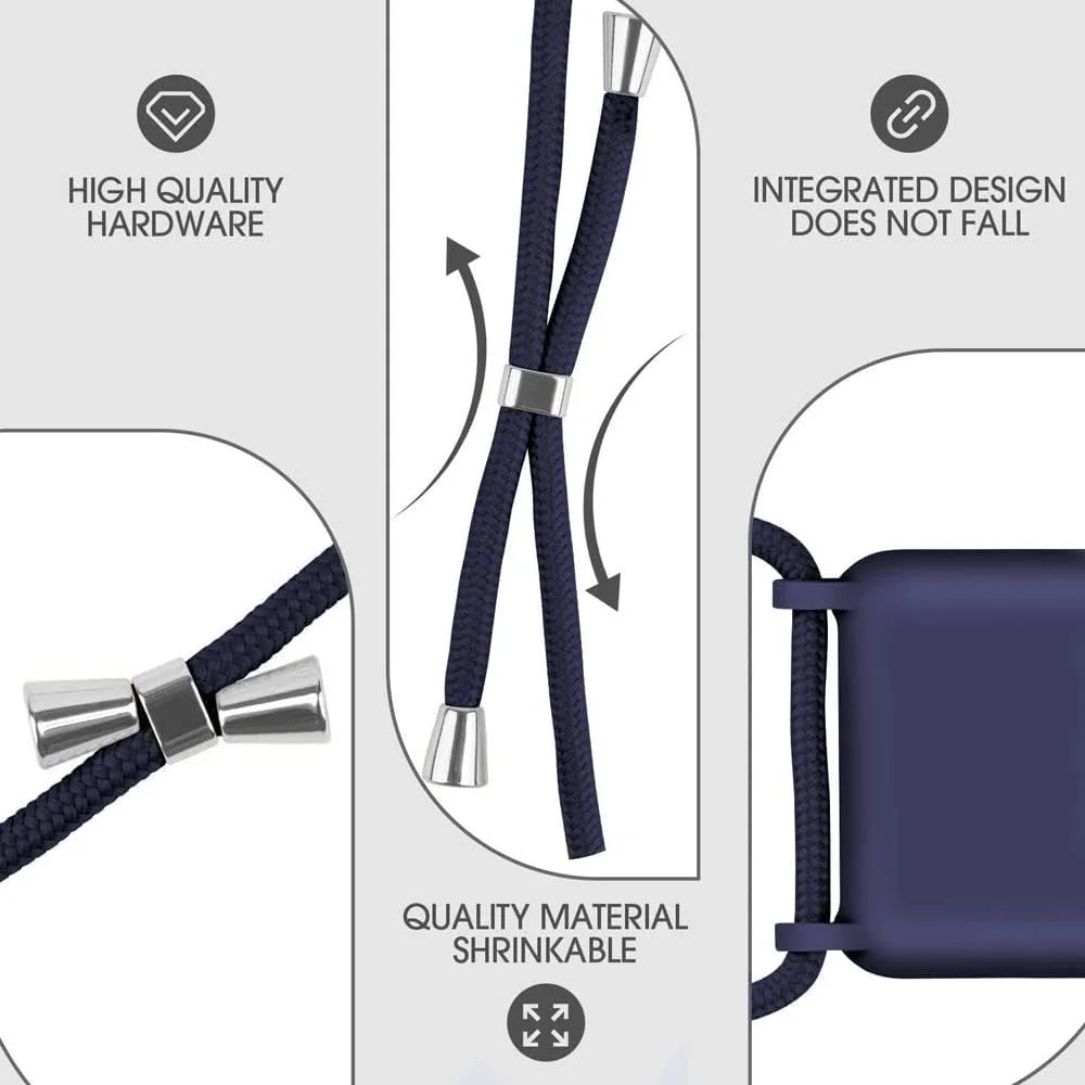 کاور محافظ گوشی آیفون 13 پرو INFOSUN، مقاوم در برابر خراش و ضربه، ساخته شده از TPU، دارای بند گردنی - آبی تیره کاور محافظ گوشی آیفون 13 پرو INFOSUN، مقاوم در برابر خراش و ضربه، ساخته شده از TPU، دارای بند گردنی - آبی تیره