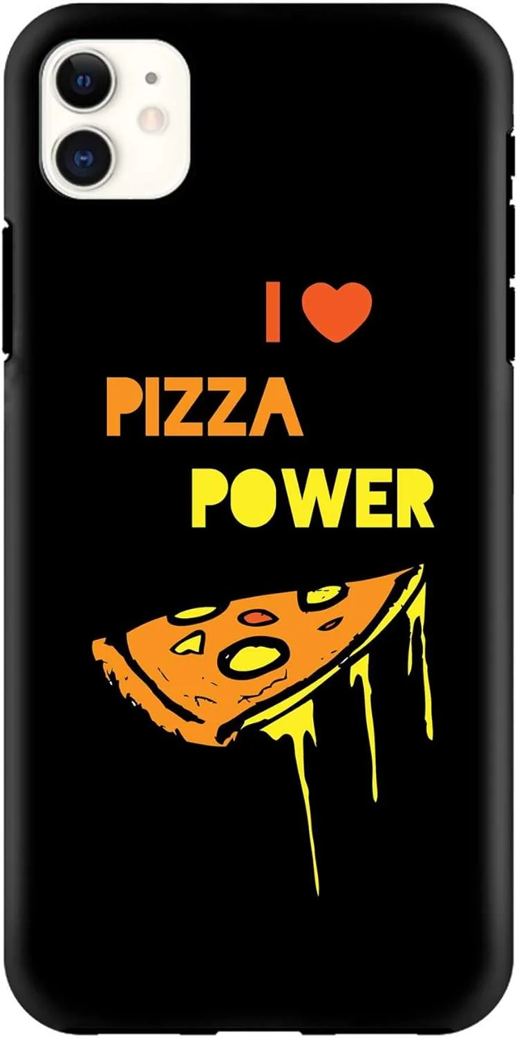 قاب محافظ گوشی Stylizedd سازگار با Apple iPhone 11، پوشش دولایه مقاوم، پرداخت مات - طرح دوست دارم پیتزا (مشکی) قاب محافظ گوشی Stylizedd سازگار با Apple iPhone 11، پوشش دولایه مقاوم، پرداخت مات - طرح دوست دارم پیتزا (مشکی)