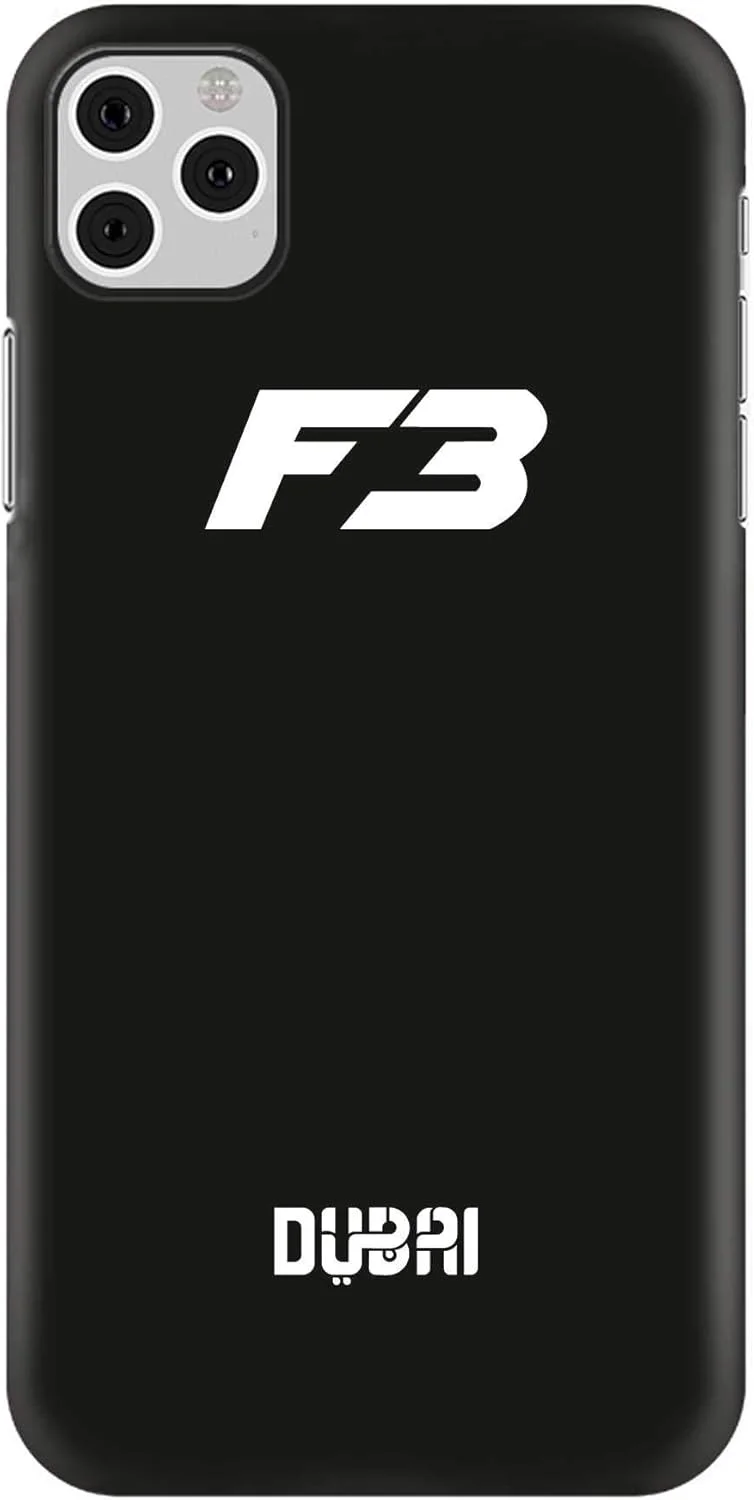 کاور محافظ موبایل طرح دار سازگار با Apple iPhone 11 Pro، سری کلاسیک باریک، قاب سفارشی موبایل، محافظ PC سخت با روکش مات [طراحی شده برای Apple iPhone 11 Pro] - Faz3 Dubai Black