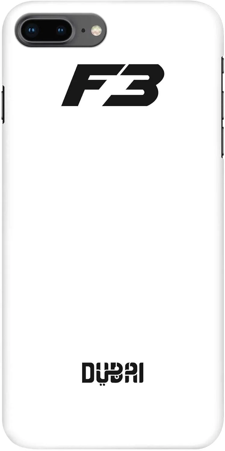 قاب محافظ گوشی استایلیزد، سازگار با گوشی اپل آیفون 8 پلاس، باریک، سری کلاسیک، طرح دار، پوشش سخت PC، پرداخت مات، طرح Faz3 دبی سفید [طراحی شده برای اپل آیفون 8 پلاس]