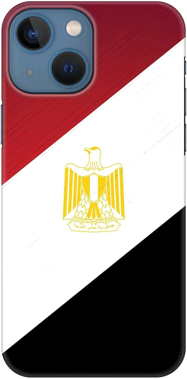 قاب محافظ گوشی موبایل استایلیزد مدل SlimSnap Classic Series سازگار با آیفون 13 مینی، پوشش سخت PC با روکش مات طرح پرچم مصر [طراحی شده برای آیفون 13 مینی اپل]