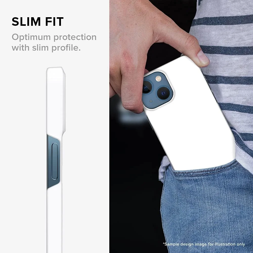 قاب محافظ گوشی موبایل استایلیزد مدل Slim Snap Classic Series سازگار با آیفون 13، پوشش سخت PC با روکش مات و طرح چاپی [طراحی شده برای اپل آیفون 13] - نگرش مثبت به بدن