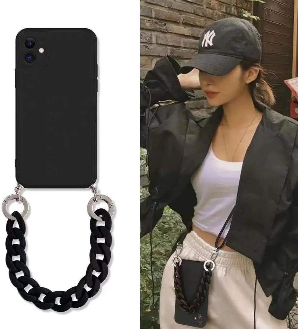 قاب گوشی آیفون 15 طرح سنگ مرمر کهربایی با بند گردنبندی و زنجیر قابل تنظیم، قاب مرواریدی قابل حمل (مشکی، آیفون 15 پرو) قاب گوشی آیفون 15 طرح سنگ مرمر کهربایی با بند گردنبندی و زنجیر قابل تنظیم، قاب مرواریدی قابل حمل (مشکی، آیفون 15 پرو)