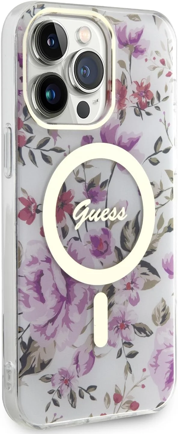 قاب محافظ طرح گلدار Magfit CG MOBILE Guess مناسب برای آیفون 15 پرو (شفاف) قاب محافظ طرح گلدار Magfit CG MOBILE Guess مناسب برای آیفون 15 پرو (شفاف)