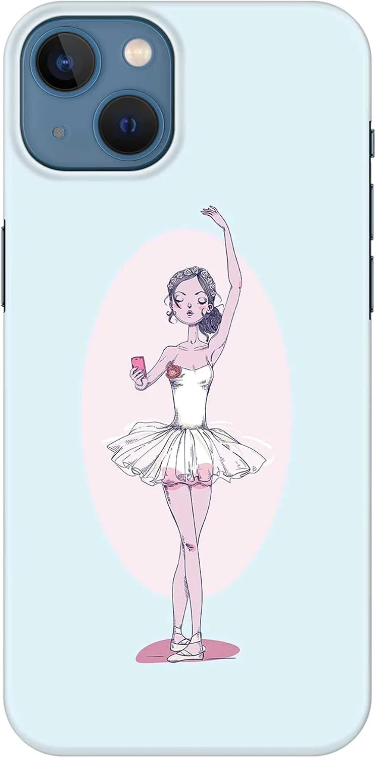 قاب محافظ گوشی موبایل استایلیزد، سازگار با آیفون 14 اپل، سری کلاسیک باریک، پوشش سخت PC با روکش مات - بالرین در حال چرخش