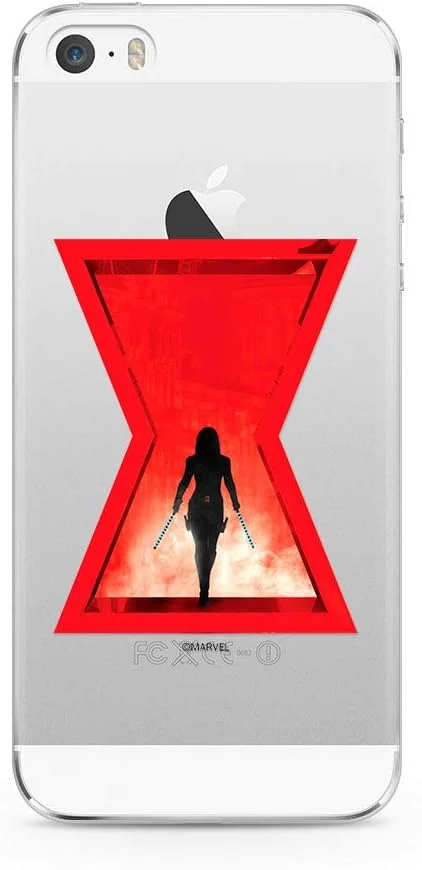 کاور گوشی موبایل ERT GROUP برای Apple Iphone 5/5S/SE طرح اصلی و دارای مجوز رسمی مارول Black Widow 009، کاملا منطبق با شکل گوشی موبایل، نیمه شفاف