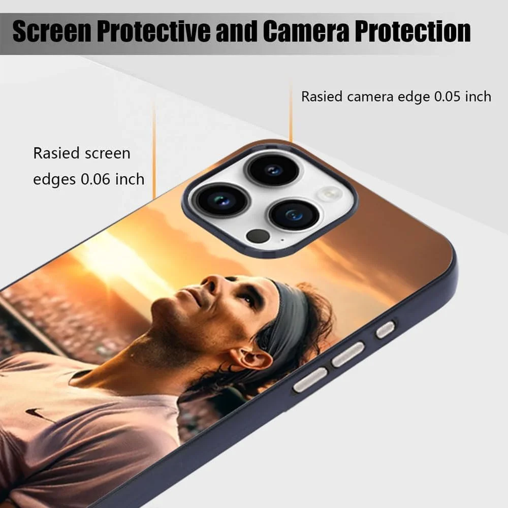 کاور محافظ سخت موبایل طرح جاده ابریشم رافائل نادال برای اپل آیفون 14 پرو مکس، چند رنگ