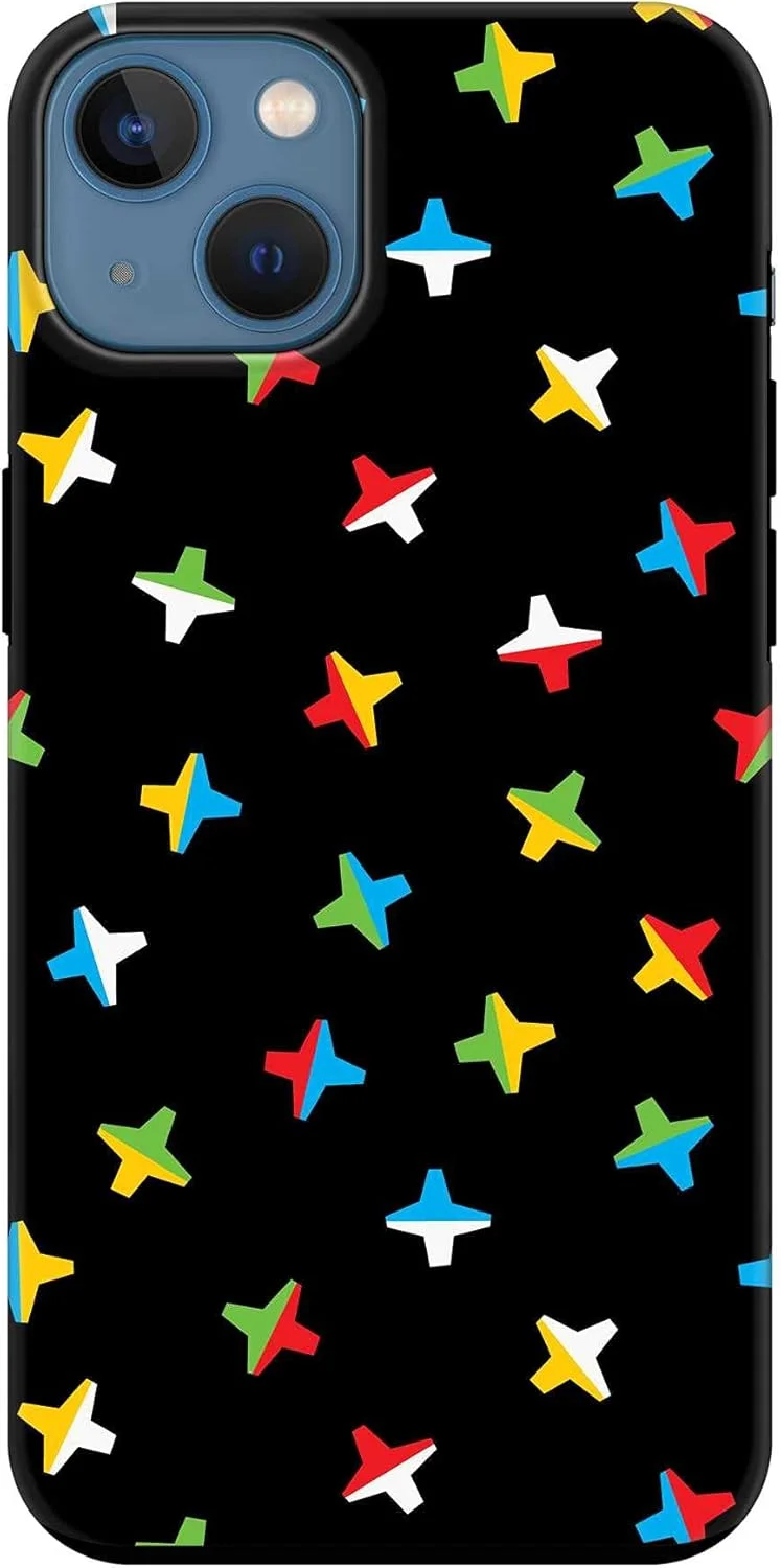 قاب محافظ سخت سری Pro استایلیزد، سازگار با Apple iPhone 14، کاور موبایل سفارشی دو لایه ترکیبی PC + TPU با محافظ داخلی TPU با روکش مات - Twofaced Ex's