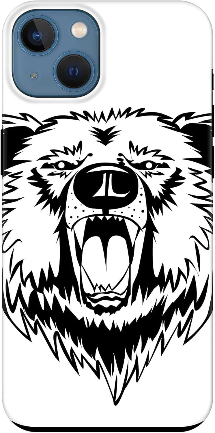 قاب محافظ سری Tough Pro استایلیزد، سازگار با آیفون 14 اپل، پوشش موبایل سفارشی دو لایه PC + TPU با محافظ داخلی TPU، پرداخت مات - خرس گریزلی