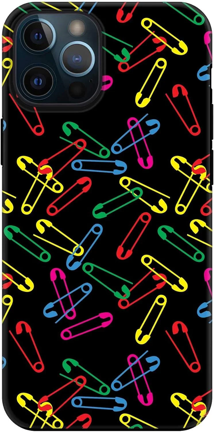 قاب محافظ موبایل مدل Stylizedd سری Tough Pro سازگار با آیفون 12 پرو مکس، دو لایه، ترکیبی از پلی کربنات و TPU، محافظ داخلی TPU، روکش مات - سنجاق قفلی