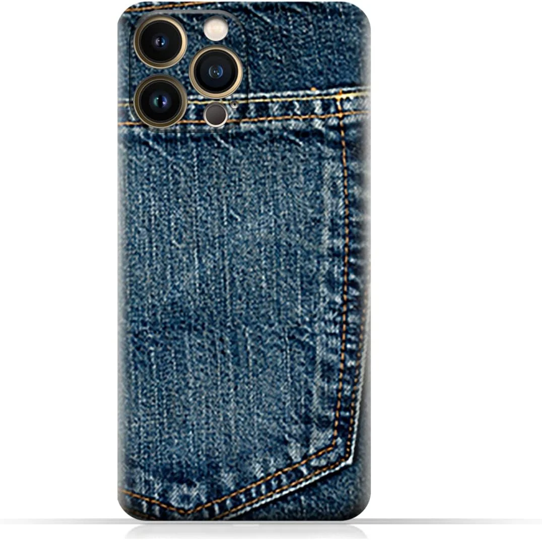 کاور محافظ گوشی موبایل آیفون 14 پرو مدل TPU با طرح جیب جین از ای ام سی دیزاین