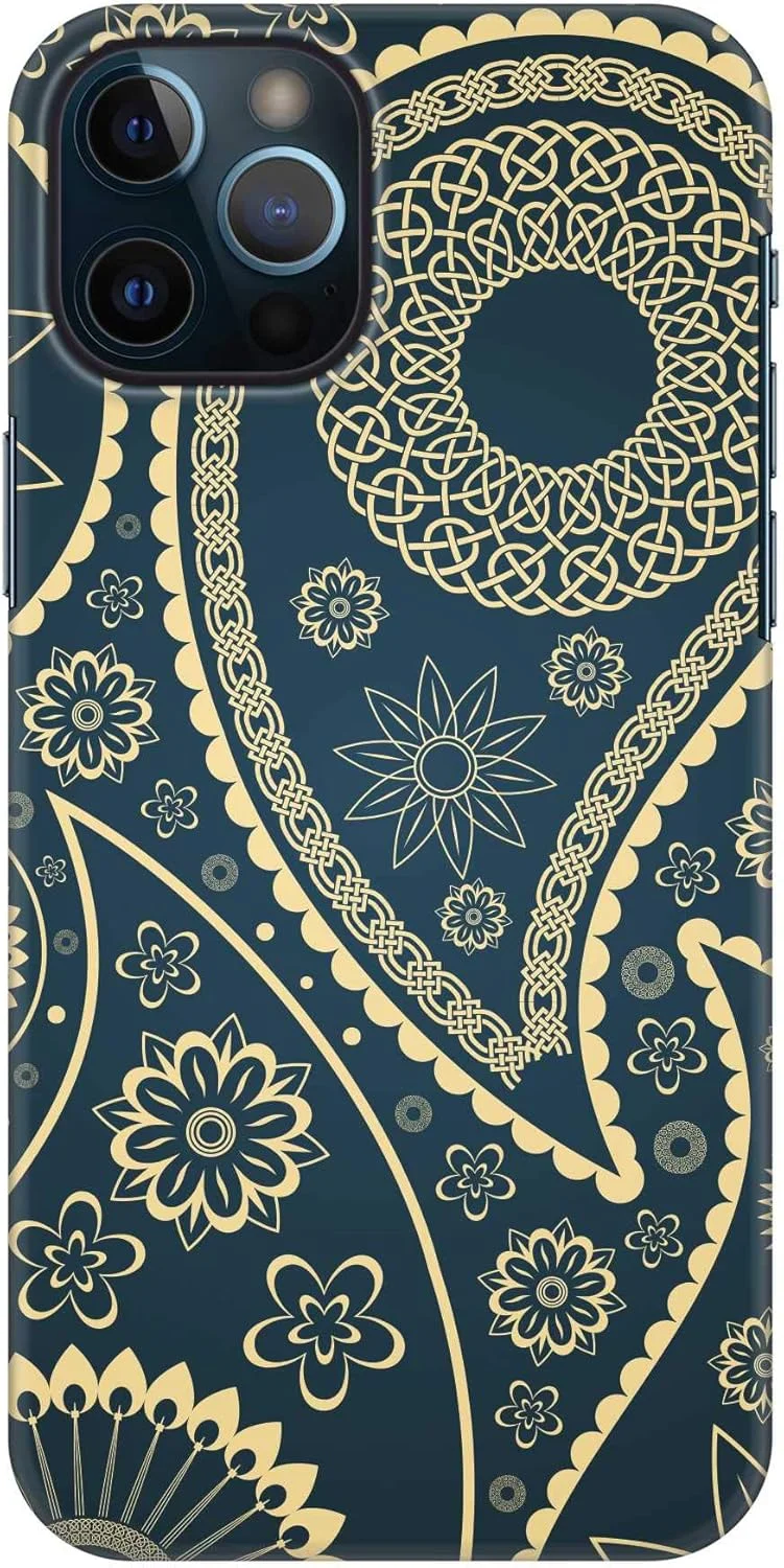 قاب محافظ باریک و مقاوم سازگار با Apple iPhone 12 Pro، سری کلاسیک، طرح شب های هندی