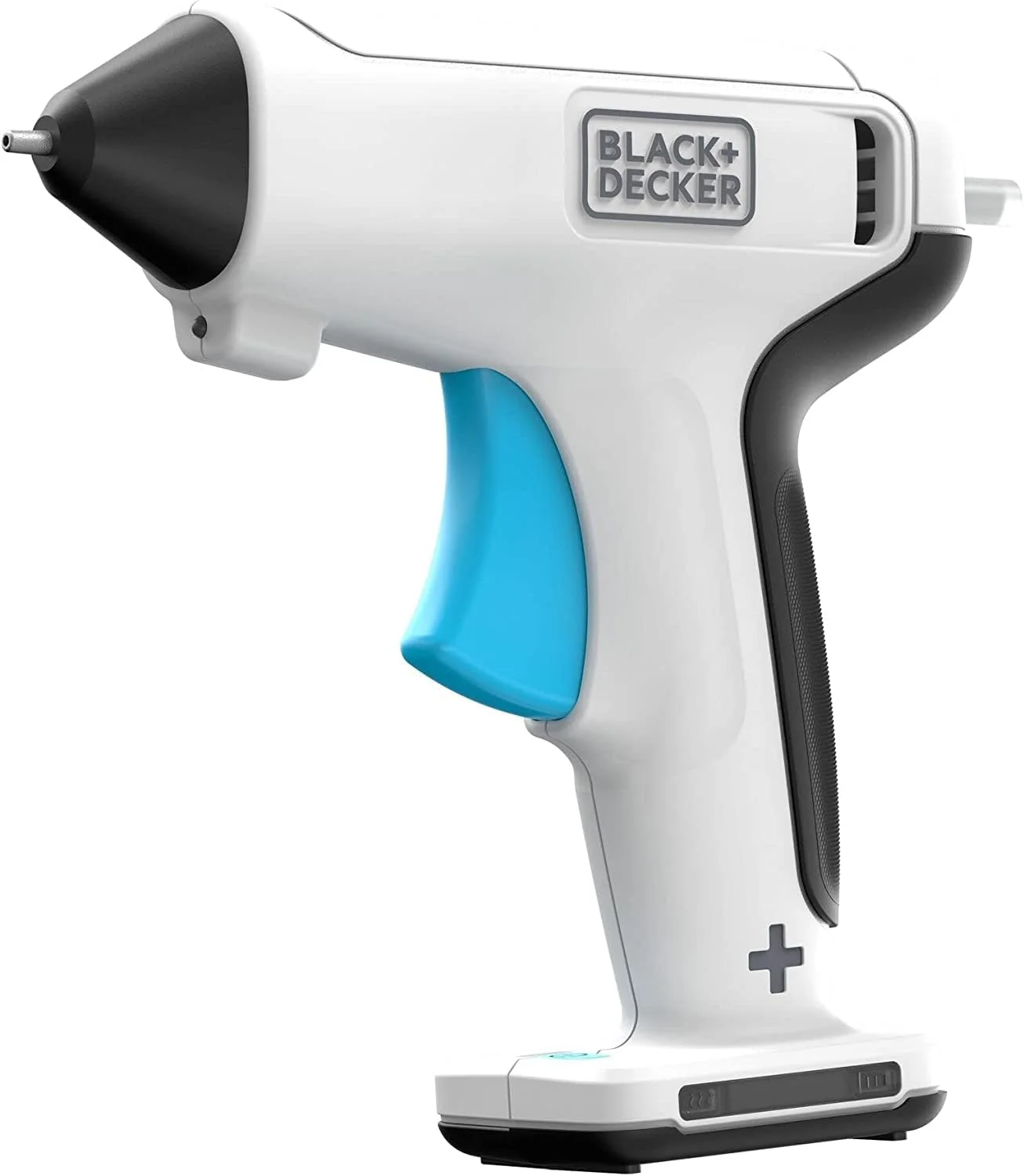 تفنگ چسب حرارتی بی سیم BLACK+DECKER، 3.6 ولت، گرم شدن سریع در 30 ثانیه، 25 دقیقه زمان کارکرد، دسته ضد لغزش، ایستاده به خودی خود، چراغ LED، قابل حمل، شامل چسب 7 میلی متری و شارژ USB نوع C، چند رنگ - BCGL115-XJ