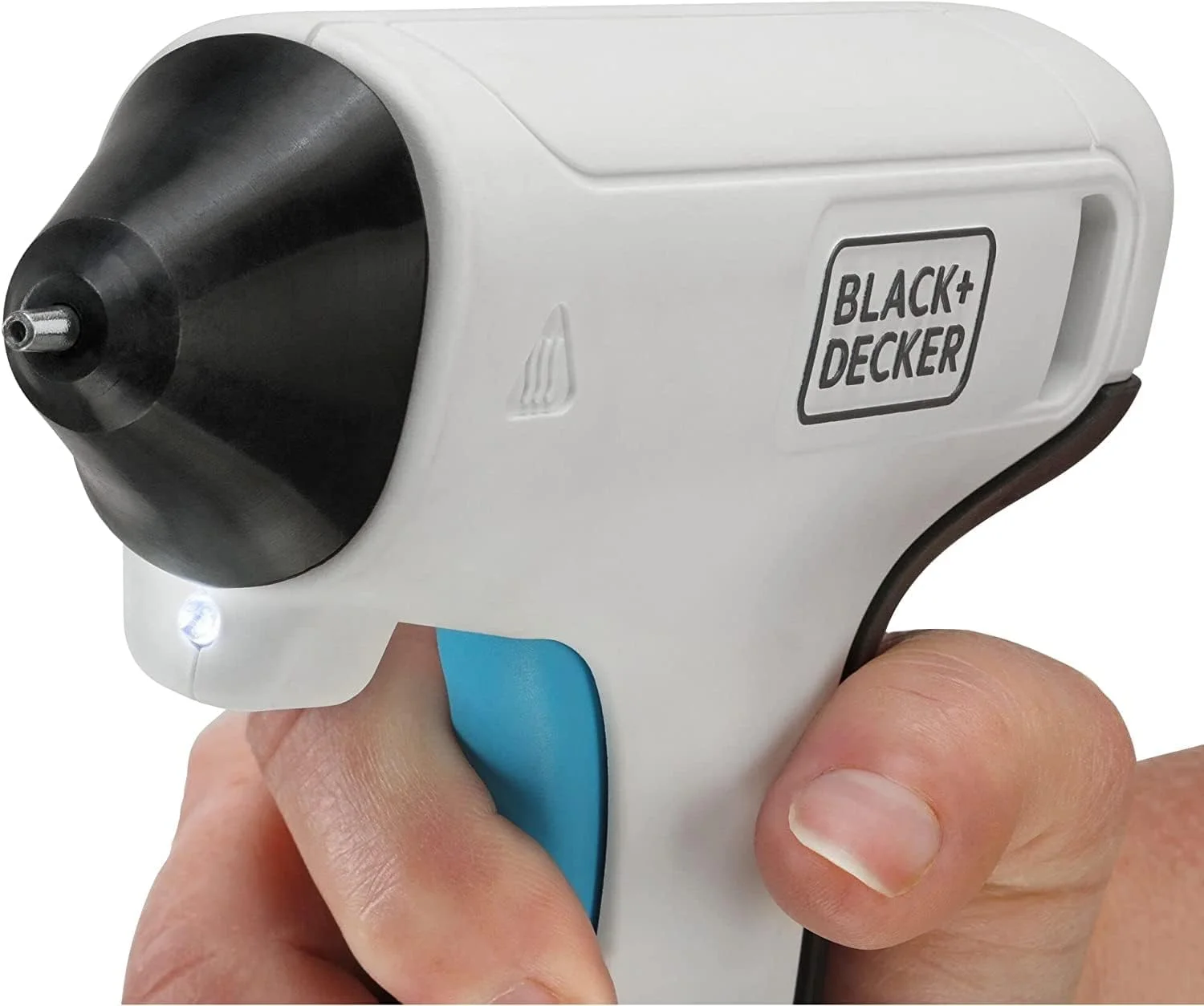تفنگ چسب حرارتی بی سیم BLACK+DECKER، 3.6 ولت، گرم شدن سریع در 30 ثانیه، 25 دقیقه زمان کارکرد، دسته ضد لغزش، ایستاده به خودی خود، چراغ LED، قابل حمل، شامل چسب 7 میلی متری و شارژ USB نوع C، چند رنگ - BCGL115-XJ
