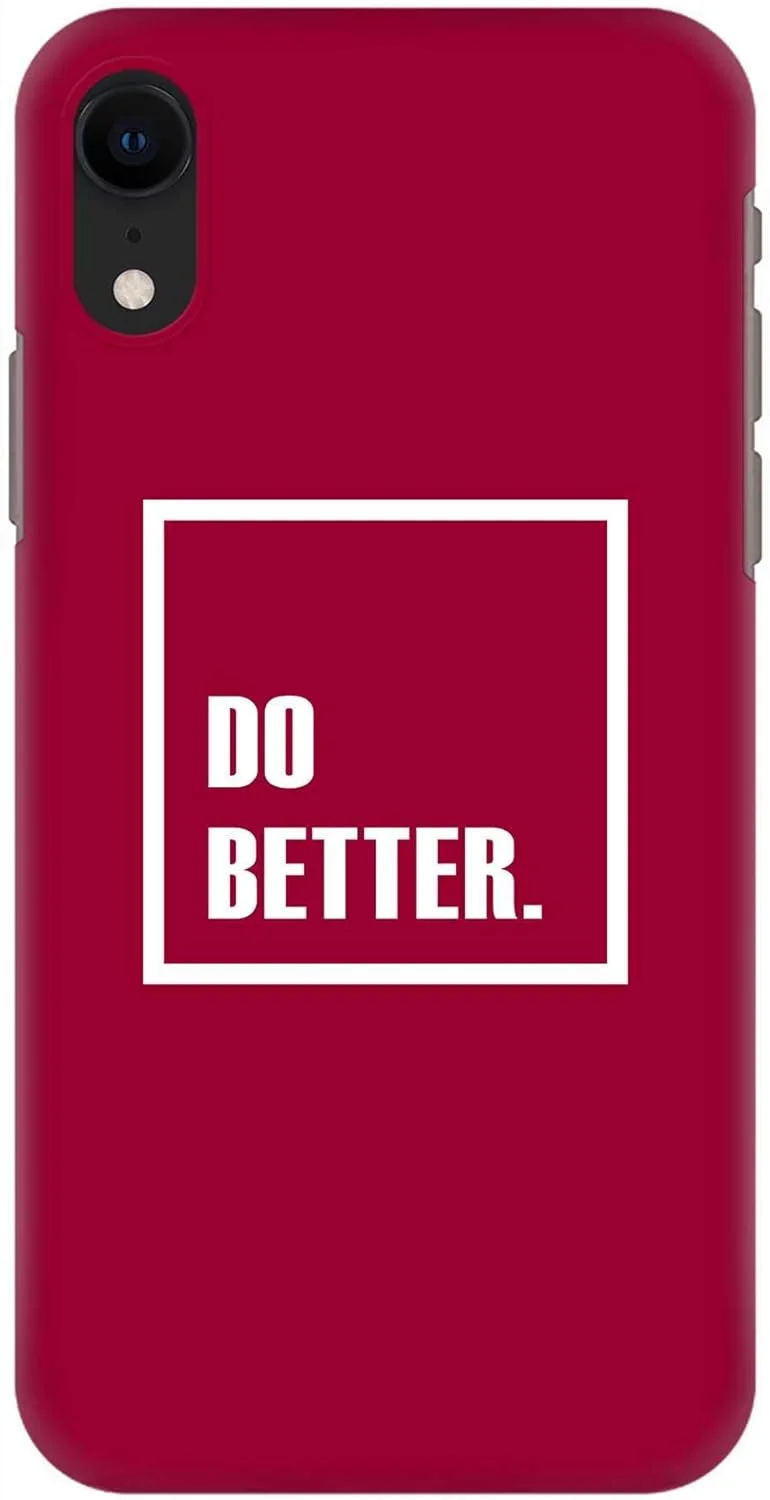 قاب محافظ گوشی موبایل استایلیزد مناسب برای آیفون XR، سری کلاسیک باریک، طرح چاپی با روکش مات، محافظ PC سخت [طراحی شده برای آیفون XR] - Do Better.