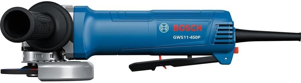 دستگاه فرز آهنگری ارگونومیک بوش GWS11-450P با موتور 11 آمپر، دسته ضد لرزش، محافظ قابل تنظیم و کنترل پس زنی - ایده آل برای کاربردهای فلزی و بتنی دستگاه فرز آهنگری ارگونومیک بوش GWS11-450P با موتور 11 آمپر، دسته ضد لرزش، محافظ قابل تنظیم و کنترل پس زنی - ایده آل برای کاربردهای فلزی و بتنی