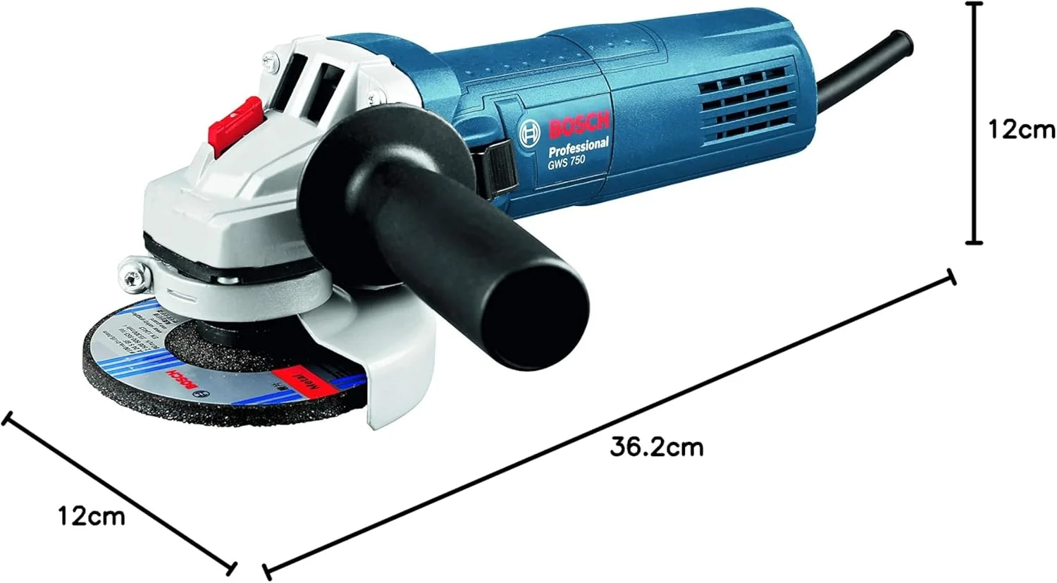 فرز سنگبری بوش پروفشنال، آبی، 750-115 میلی متر، GWS 750-115 فرز سنگبری بوش پروفشنال، آبی، 750-115 میلی متر، GWS 750-115