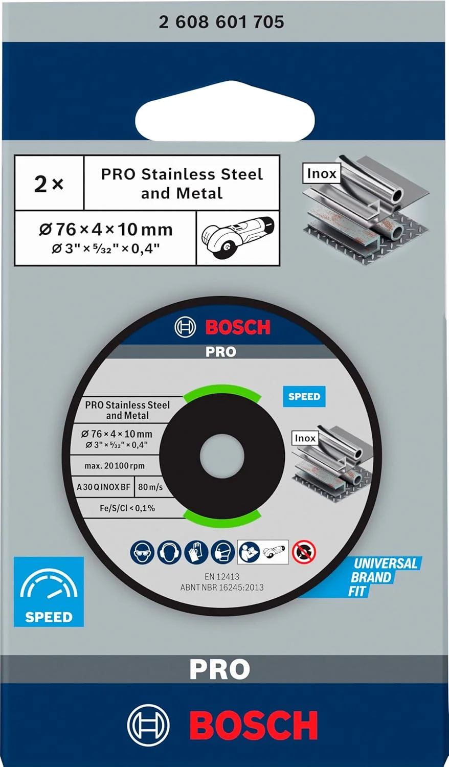 صفحه ساب زنی بوش 76 x 4 x 10 میلی متر مدل ExpertforInox صفحه ساب زنی بوش 76 x 4 x 10 میلی متر مدل ExpertforInox