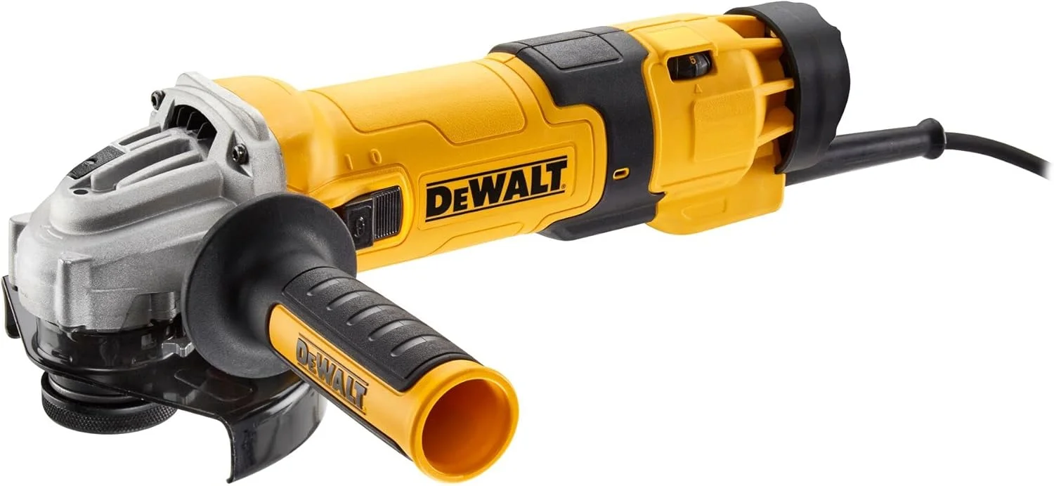 دستگاه فرز زاویه ای DeWalt (1500 وات، 125 میلی متر با الکترونیک سرعت، با شروع نرم و حفاظت از ولتاژ صفر) DWE4257-QS دستگاه فرز زاویه ای DeWalt (1500 وات، 125 میلی متر با الکترونیک سرعت، با شروع نرم و حفاظت از ولتاژ صفر) DWE4257-QS