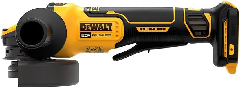 فرز آهنگری زاویه ای 20 ولت حداکثر DEWALT FLEXVOLT ADVANTAGE، کلید پدالی، 4-1/2 اینچ تا 5 اینچ، فقط ابزار (DCG416B) فرز آهنگری زاویه ای 20 ولت حداکثر DEWALT FLEXVOLT ADVANTAGE، کلید پدالی، 4-1/2 اینچ تا 5 اینچ، فقط ابزار (DCG416B)