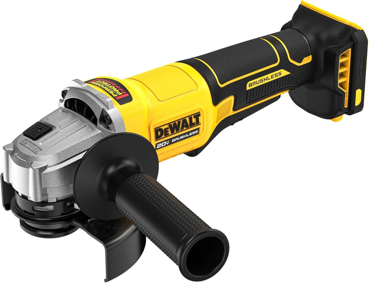 DEWALT فرز آهنگری شارژی 20 ولت مکس، 4 1/2 اینچ، کلید پدالی، فقط ابزار (DCG408B) DEWALT فرز آهنگری شارژی 20 ولت مکس، 4 1/2 اینچ، کلید پدالی، فقط ابزار (DCG408B)