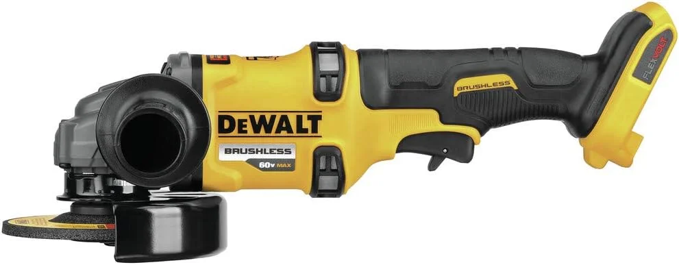 فرز سنگبری زاویه ای 60 ولت ماکس* DEWALT FLEXVOLT با ترمز پس زنی، 4-1/2 اینچ تا 6 اینچ، فقط ابزار (DCG418B) فرز سنگبری زاویه ای 60 ولت ماکس* DEWALT FLEXVOLT با ترمز پس زنی، 4-1/2 اینچ تا 6 اینچ، فقط ابزار (DCG418B)